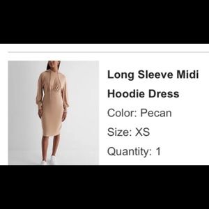 Express long sleeve midi hoodie dress